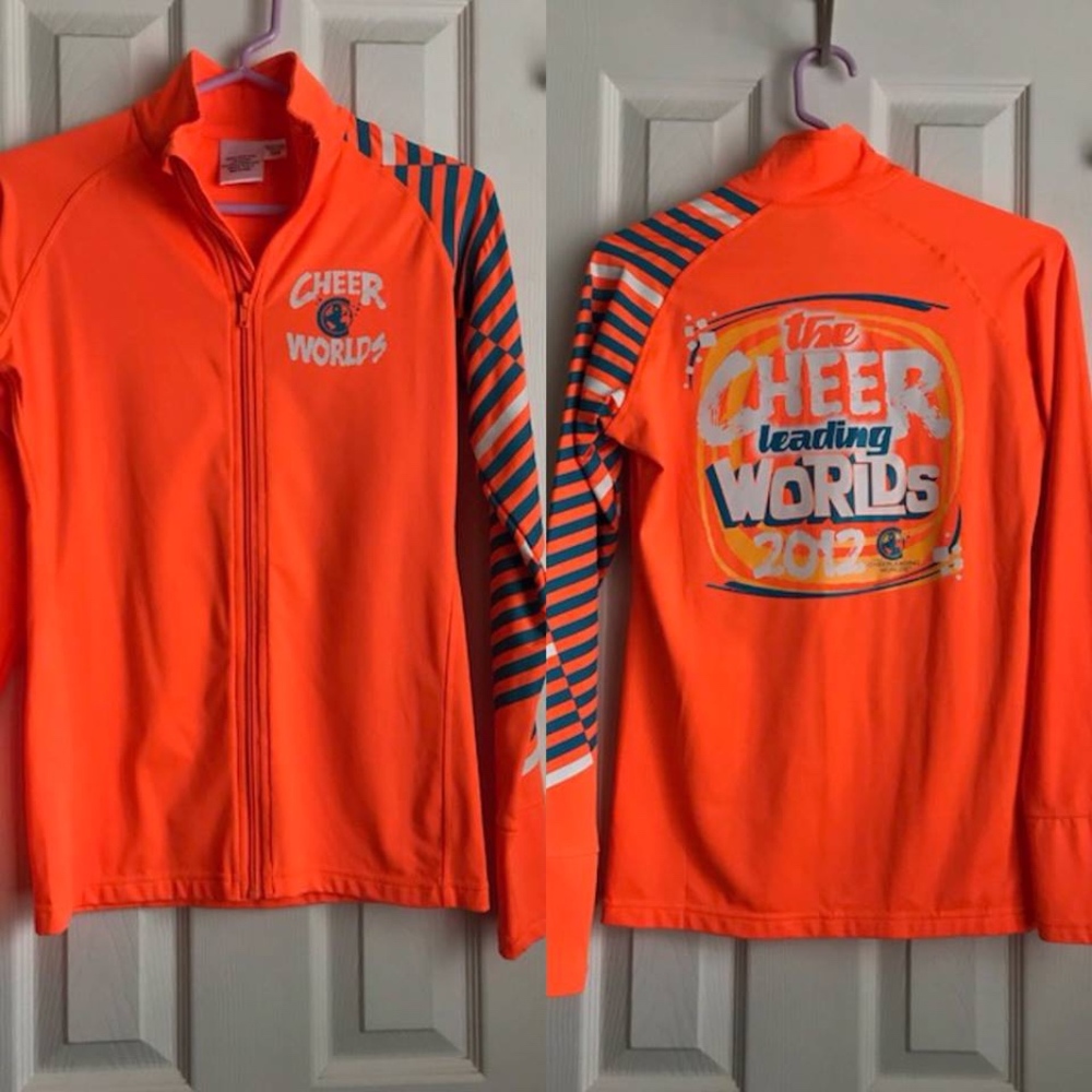 Cheerleading Cheer Worlds ZipUp Workout Jacket Gem